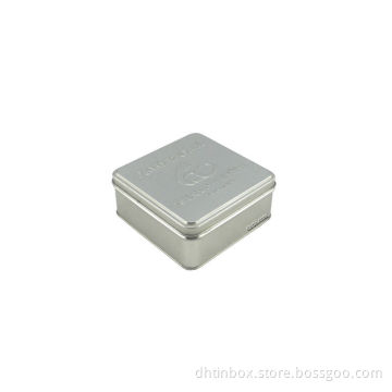 square coin tin, metal medal box, commemorative coin case